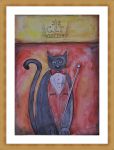 Kot Sir Cat O\'Catton, akwarela, obraz ręcznie malowany