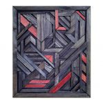 Obraz z drewna, dekoracja ścienna /133-Black box/