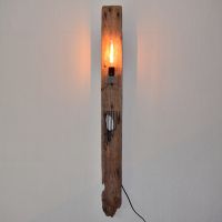 Lampa ze starego drewna, loft, retro, wabi-sabi, unikat /11/