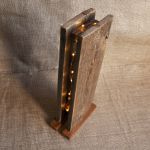 Lampka - lampion drewniana /1/ loft, retro