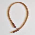 Naszyjnik -kuta, oksydowana miedz i sznurek /1/ handmade rękodzieło