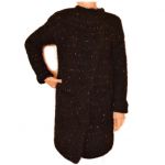 Prosty, elegancki sweter kardigan handmade, robiony na drutach