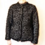 Sweter - żakiet ręcznie robiony na drutach handmade